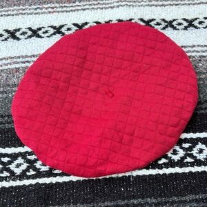 BABY GAP RED QUILTED BERET HAT BABY SIZE 6/12 MONTHS